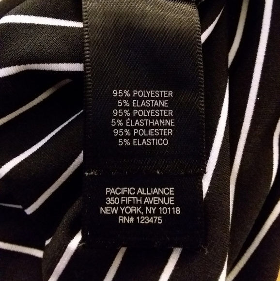 Kenneth Cole Reaction Black/White Stripe Knot Dress or Beach Cover-up - Picture 9 of 10